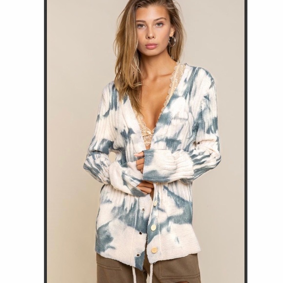 Cloudy Fog Button Up Cardigan - Picture 1 of 5